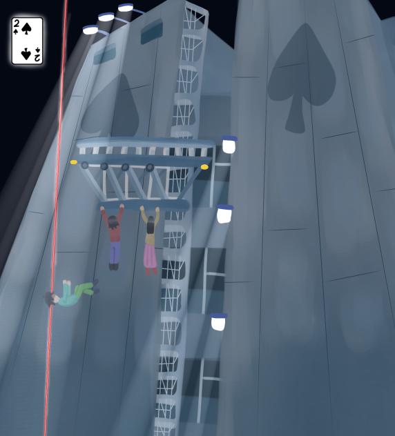 Human Elevator (Two of Spades)