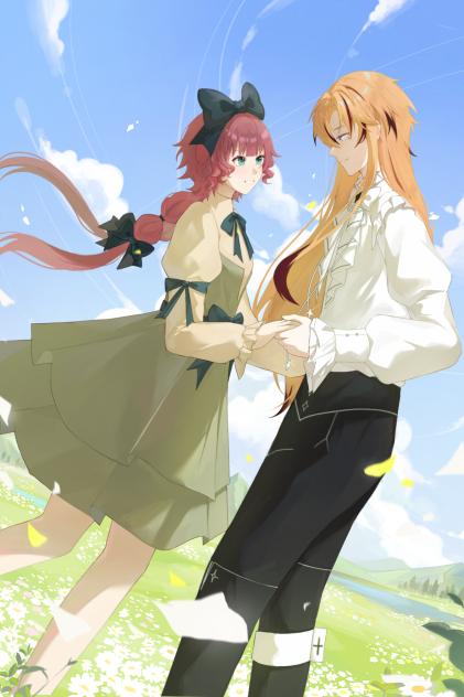 Together, walking on the flowery path✨✨