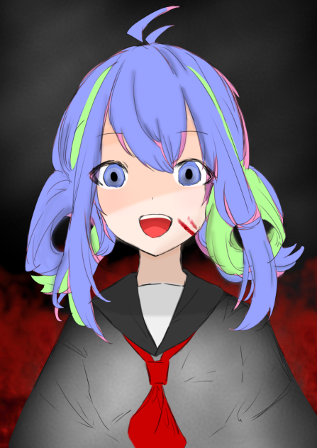 配布線画塗った