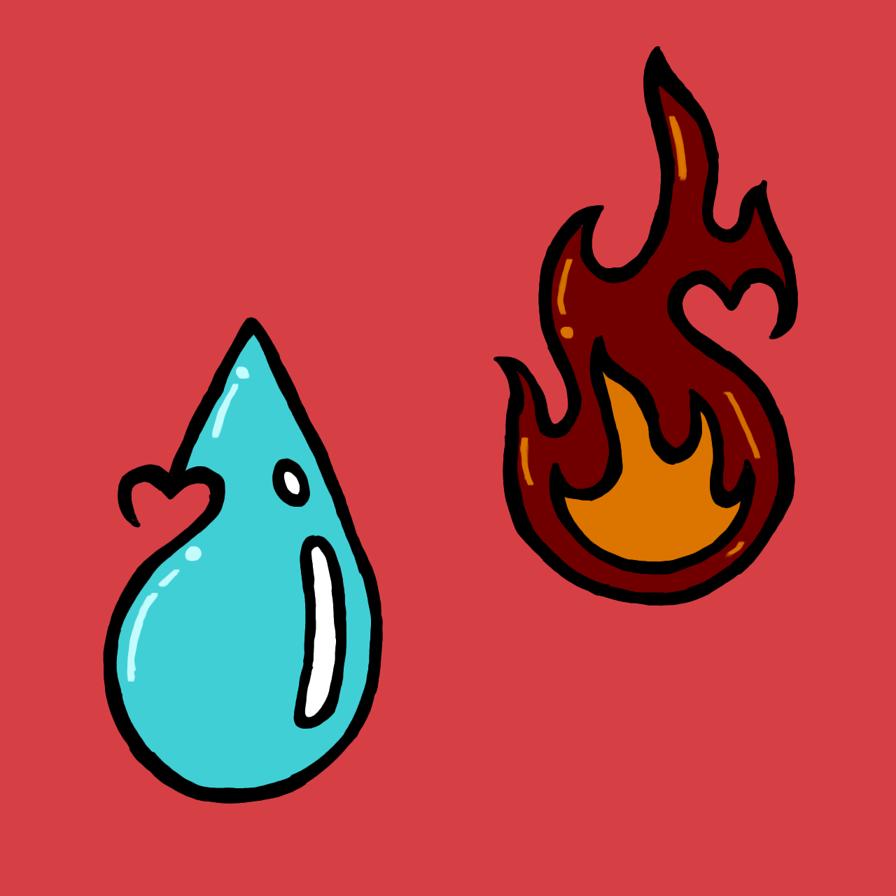 elemental water x Fire - ibisPaint