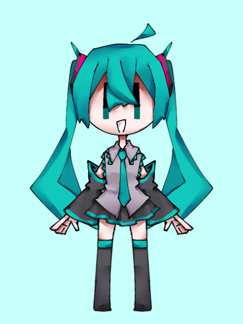 飛び跳ねるミクちゃん