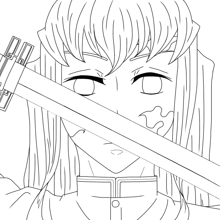 霞柱 時透無一郎 線画 Ibispaint