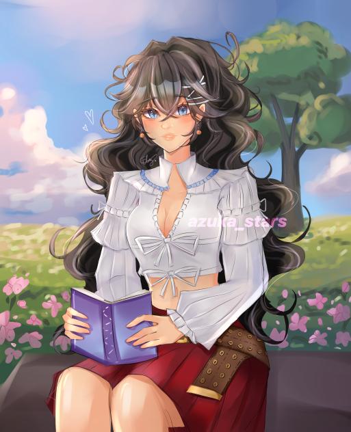 Girl reading ik