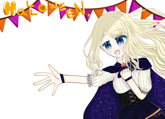 ハロウィン　女の子（背景無いバージョン）