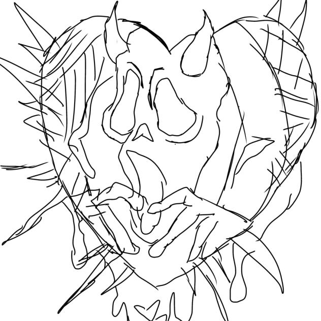 Ghost face sketch yippee