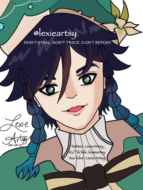 My Fan Art of Venti from Genshin Impact