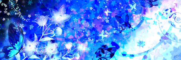 フリーヘッダー桔梗(Twitter)