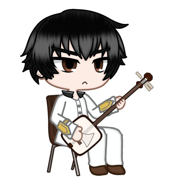 Japan playing shamisen
