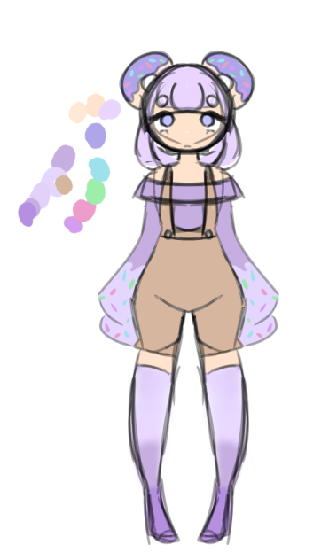 Donut themed character design