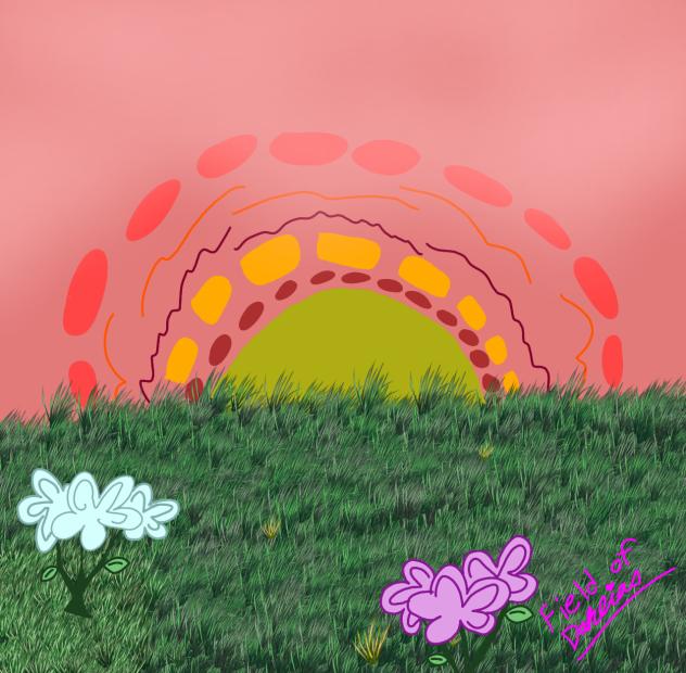 warm and cool sunset