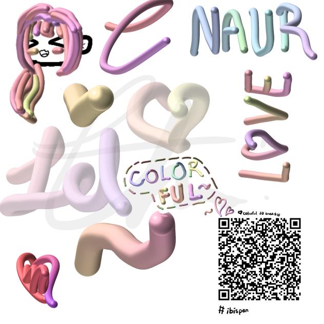 🩷colorful 3D brush✨️🎀
