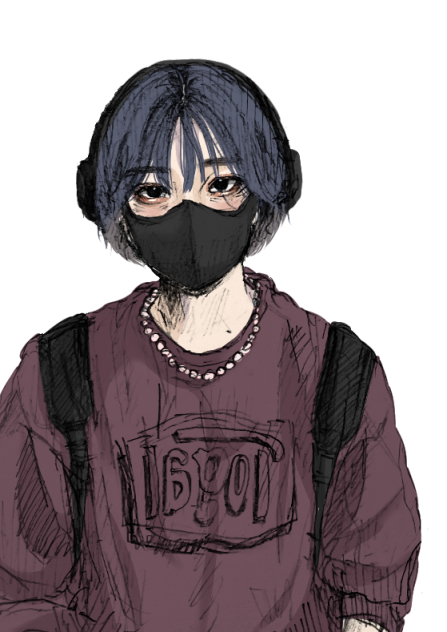 マスク女子 Ibispaint