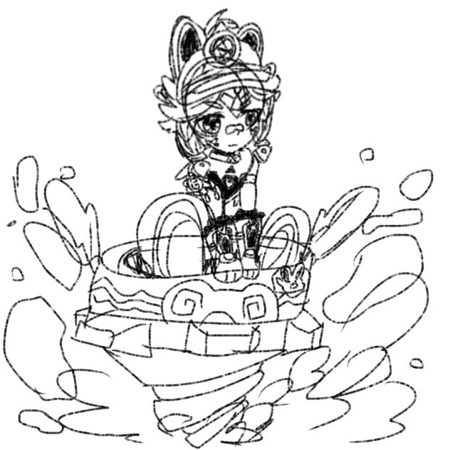 Unfinished Kachina sketch