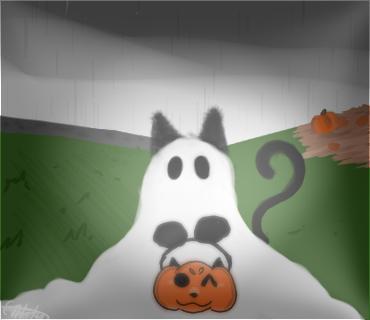 ghost kitty 🐈‍⬛ 👻 - ibisPaint