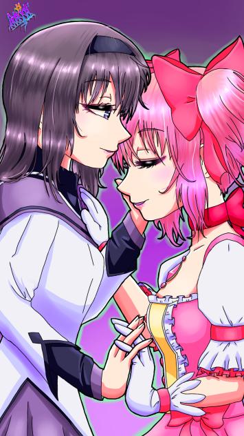 【暁美ほむら×鹿目まどか】ファンアート♥