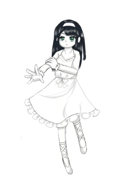 東方ZUN絵風立ち絵(髪のツヤ付)