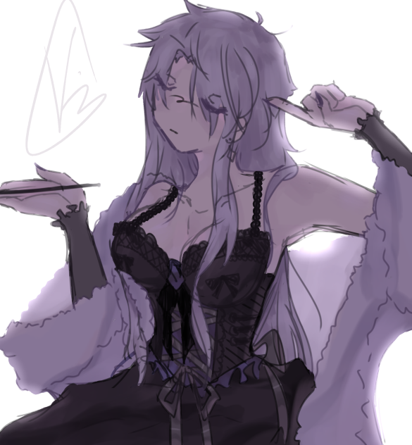 Goth Woman (Damien but genderbent)