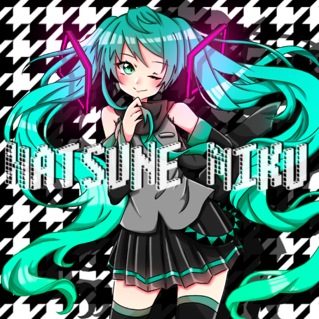 初音ミク 線画お借りしました