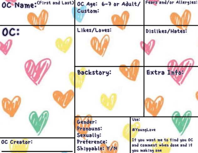 Young Love Character Sheet