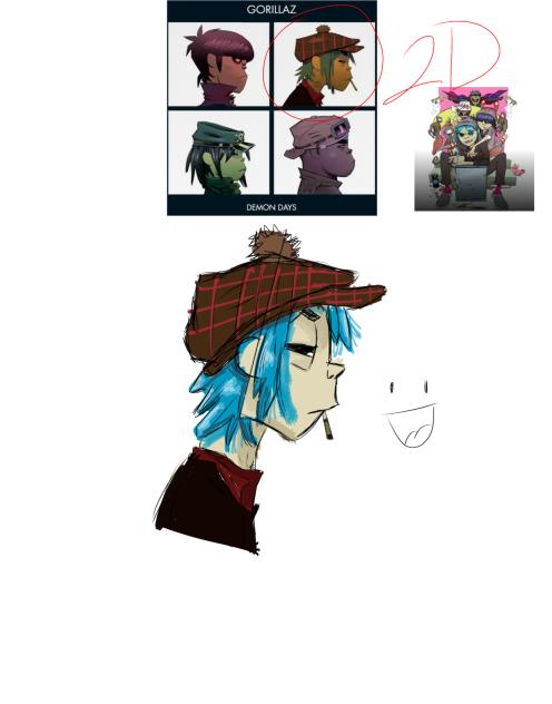 2D sketch (GORILLAZ)