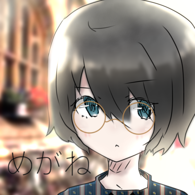 黒ショートめがね！！