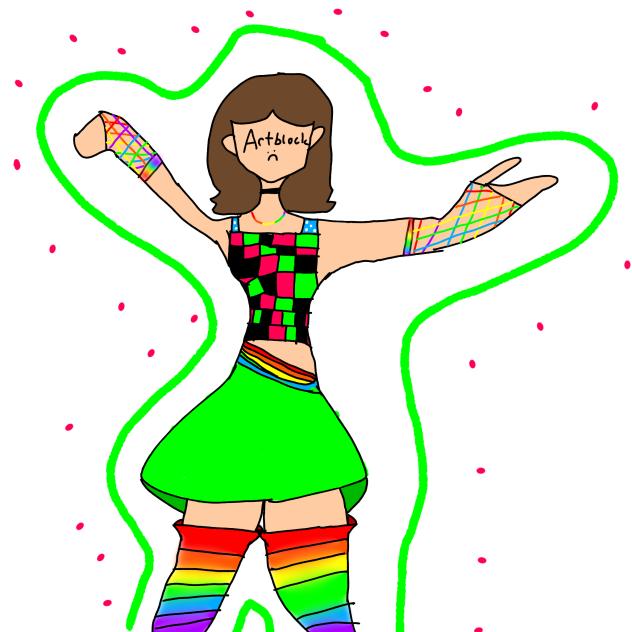 Drew myself in scene outfit bc artblock