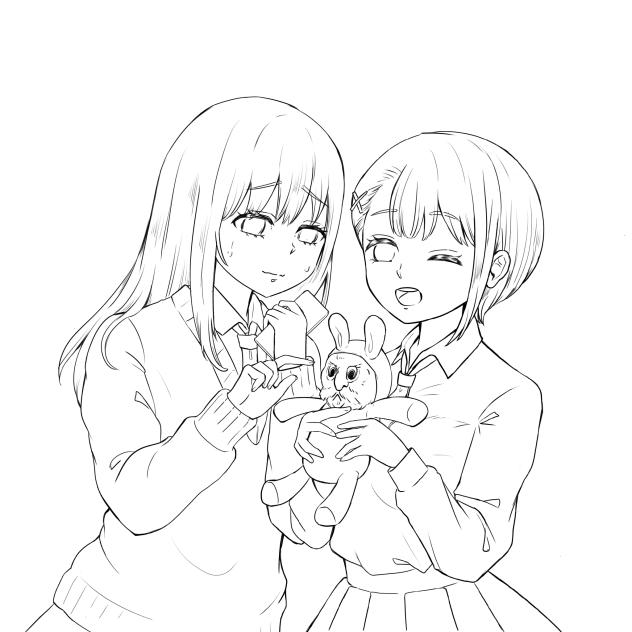 見える子ちゃん（線画）