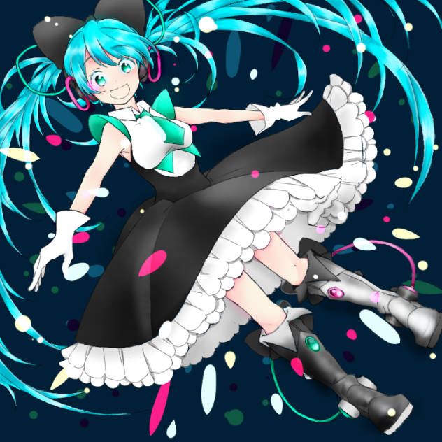 塗り絵ミクさん