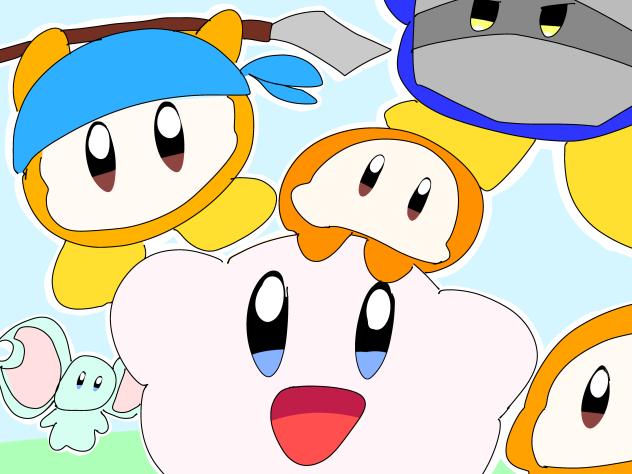 カービィキャラクターたくさん書いた