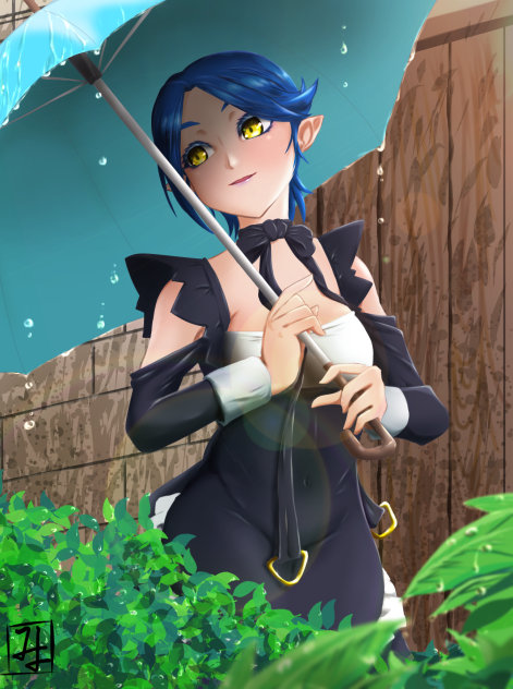 メイドさんの日常（雨あがり）