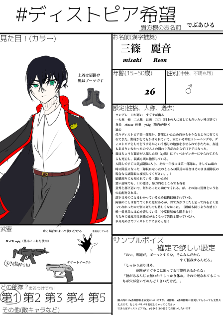 キャラ募集参加ー