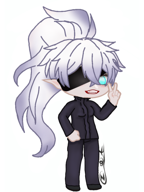 my oc cosplaying gojo