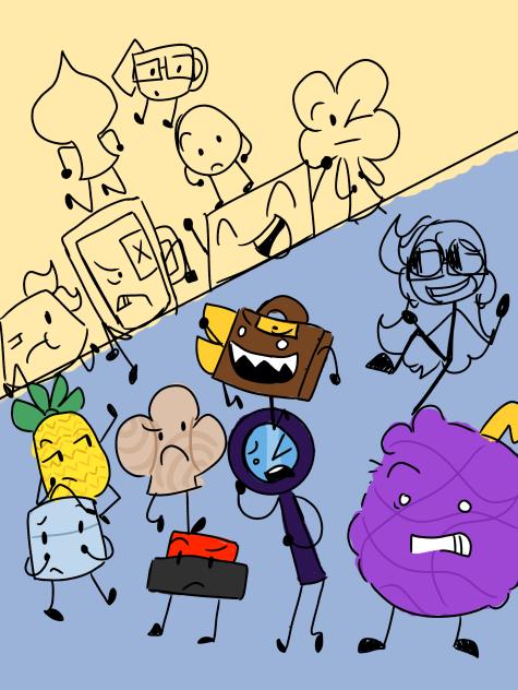 wip drawing for a poster of myobjectshow