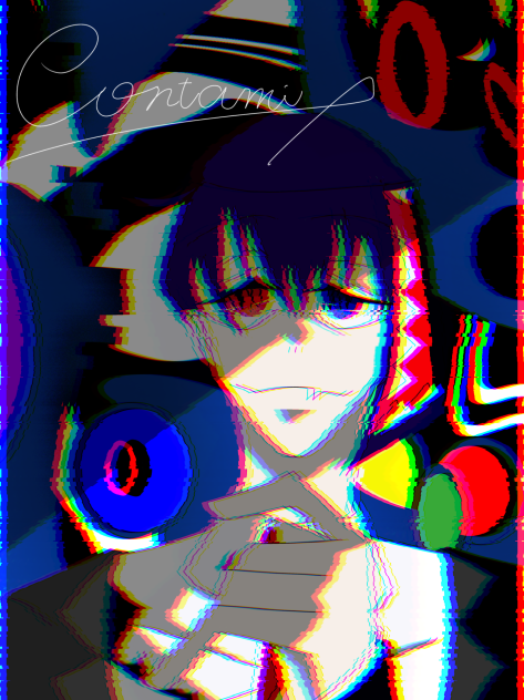 コンタミさんの塗り絵！！！(塗り絵を描いた人が塗りました！).2024.06.10-07.44