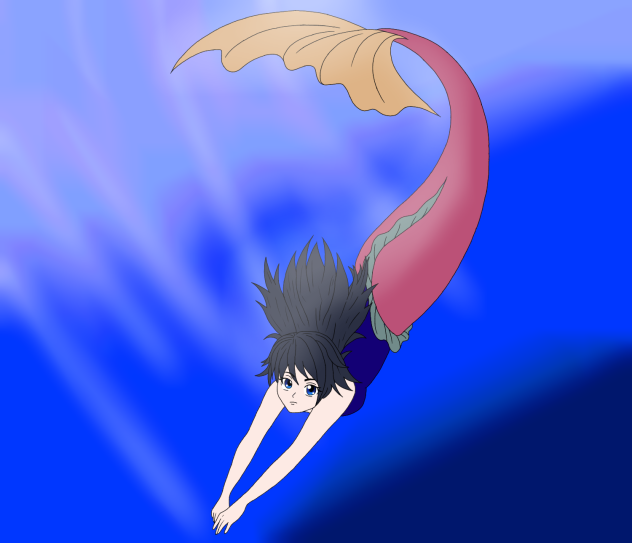 Female Giyuu as a mermaid