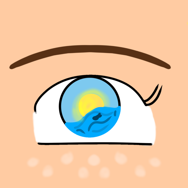 Ocean sunrise manga eye - ibisPaint