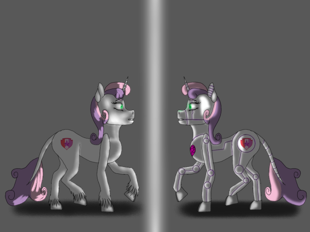 Sweetie Bell Meets Sweetie Bot