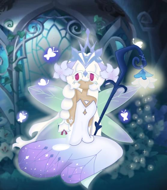 Moon flower (white lily cookie) - ibisPaint