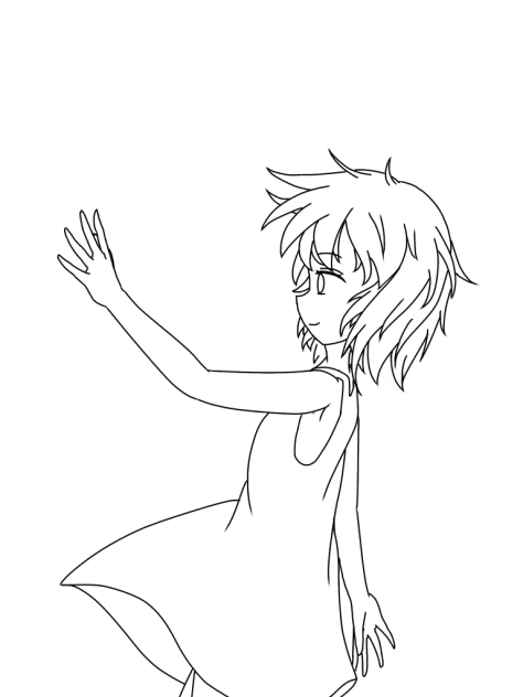 少女は何に希望を見る？  線画