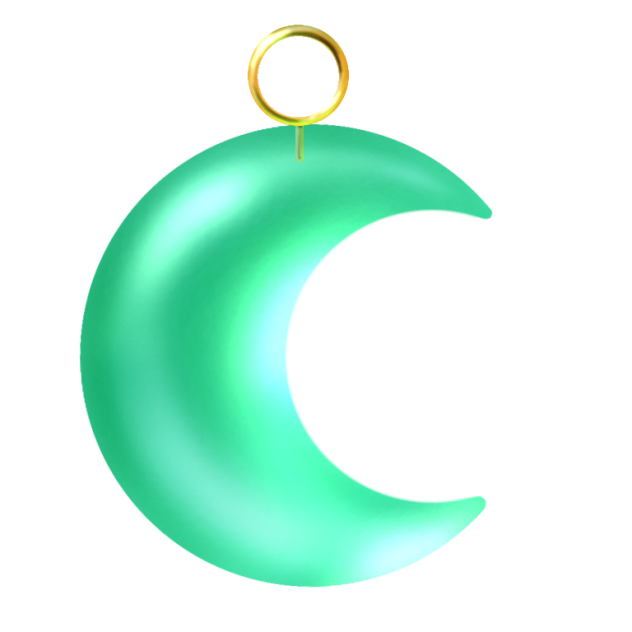 ミント色の月