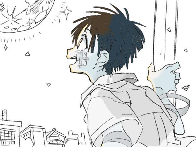 完成 今日はもう月が見えるよ！