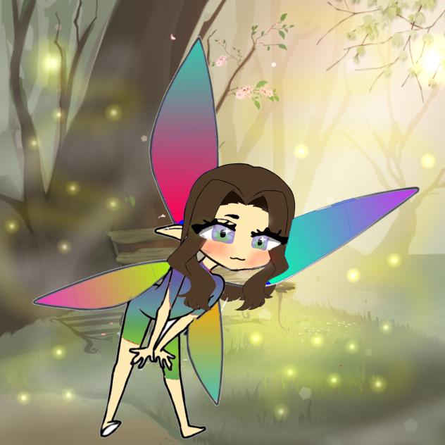 Little fairy in the forest