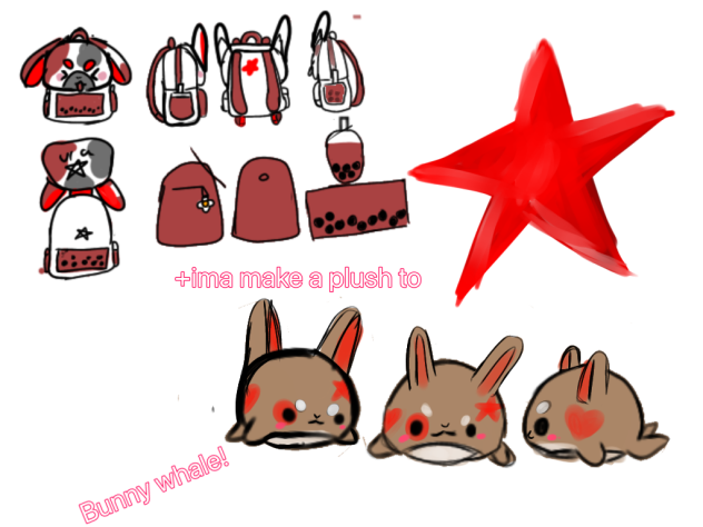 Ita bag + a whale plush
