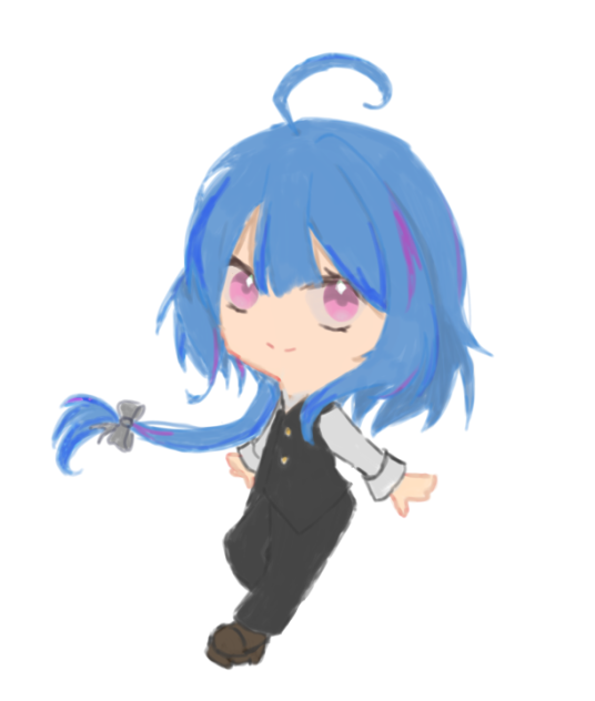 青髪な子