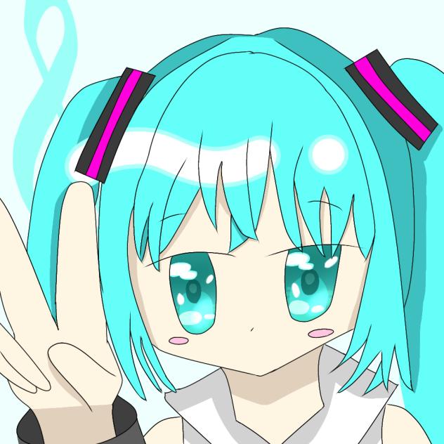 指描きミク
