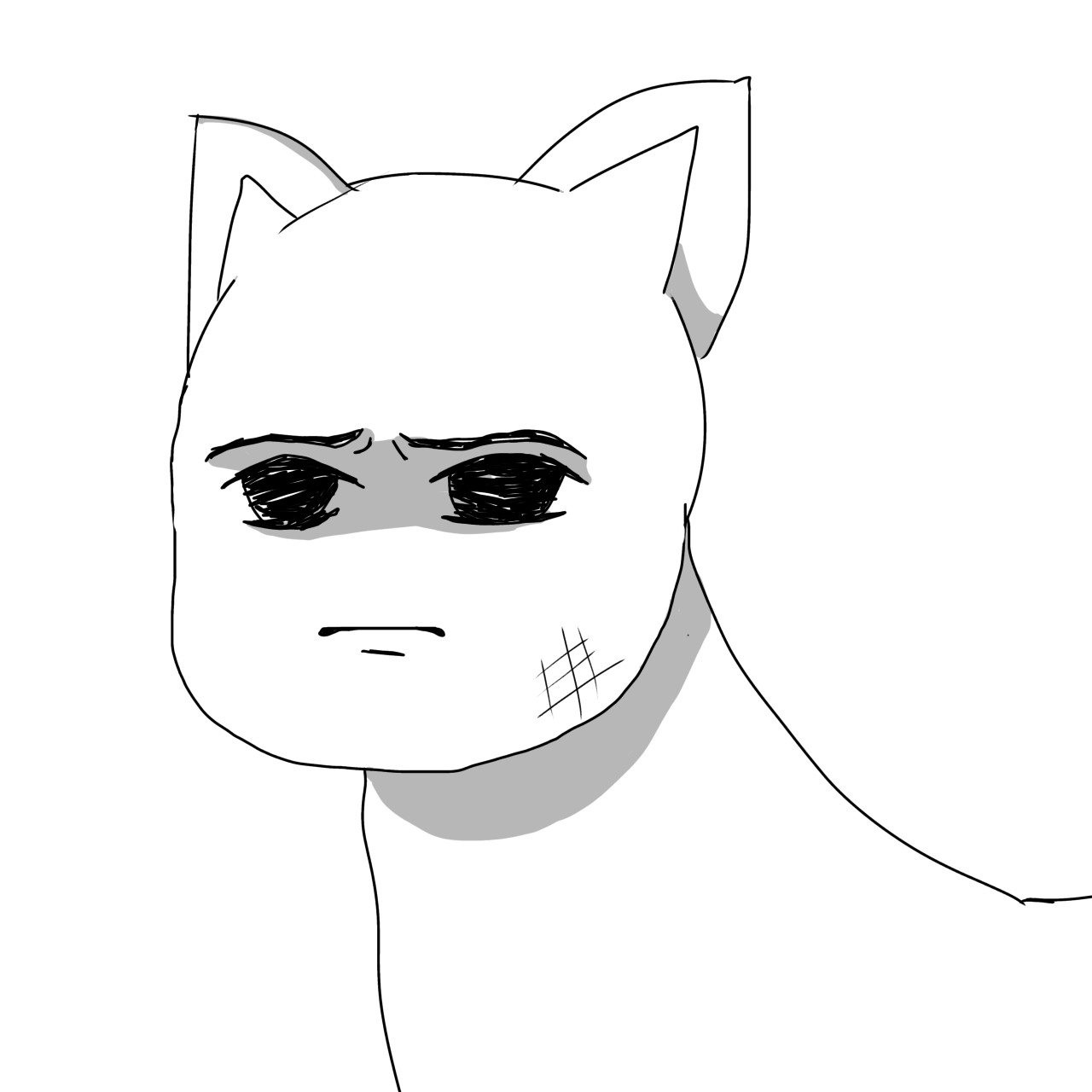 Sad cat - ibisPaint
