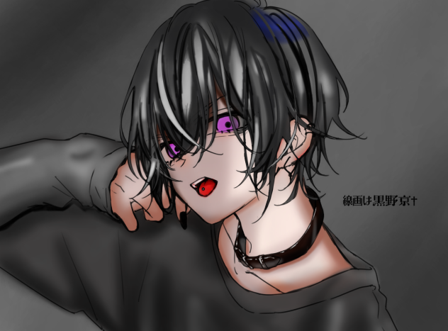 塗り絵 男子 黒野京 - ibisPaint
