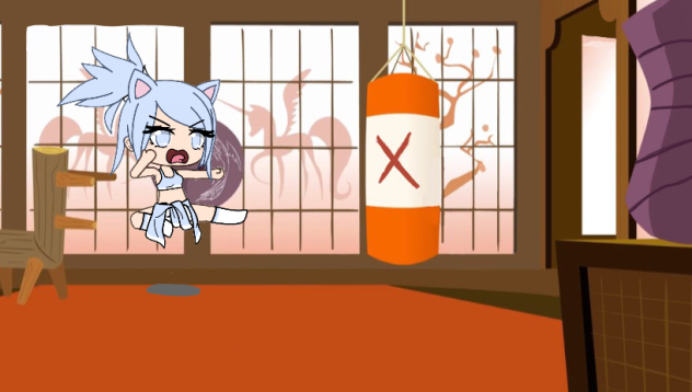 Gacha me doing karate training