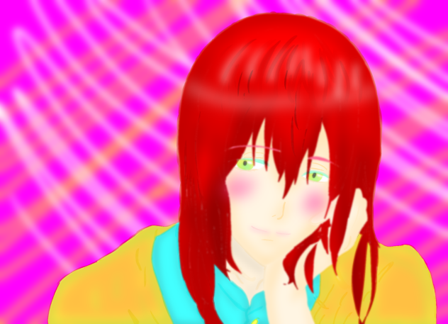 透き通った赤髪彼女