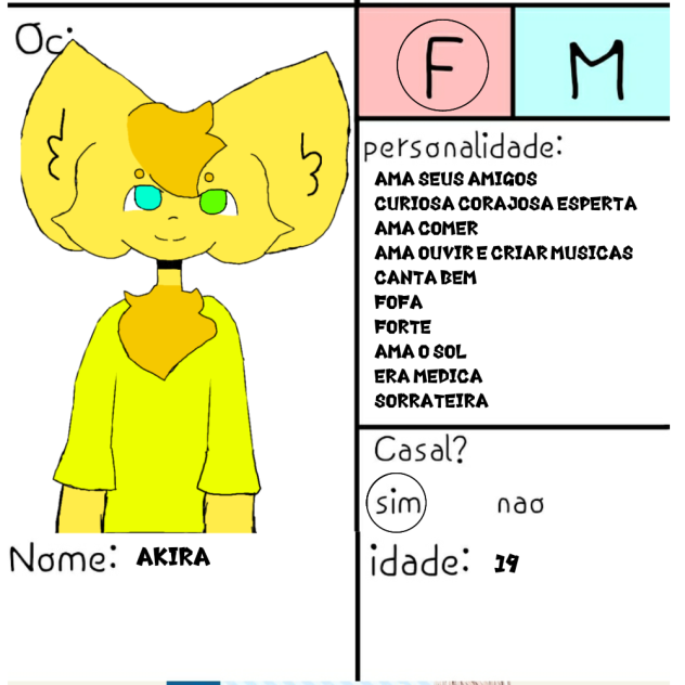 minha personagem de uma comic